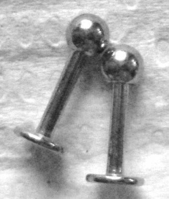 Surgical Steel Studs Posts 14 gauge 14g 8mm 4mm balls - I Love My Piercings!