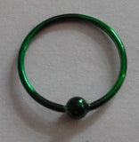 Green Titanium Sterling Silver Nose Jewelry Stud HOOP Ring 22 gauge 22g 9mm - I Love My Piercings!