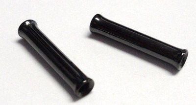 Pair 2 pieces Black Titanium Tunnels Ear Lobes Double Flare 12 gauge 12g - I Love My Piercings!