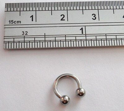 Surgical Steel Rook Tragus Web Eyebrow Helix Horseshoe Ring 16 gauge 16g 6mm - I Love My Piercings!