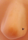 Black Small Spike Spiked Ball End Nose Bone Stud Ring Straight Post 20 gauge 20g - I Love My Piercings!