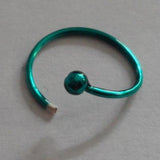 Turquoise Titanium Sterling Silver Nose Jewelry Stud HOOP Ring 22 gauge 22g 9mm - I Love My Piercings!