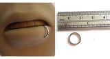 Surgical Steel Bottom Lip Hoop Ring Segment 16g 16 gauge 8mm Diameter - I Love My Piercings!