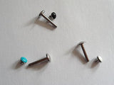 3 Piece Surgical Steel Lip Monroe Studs Posts Barbells Rings 16 gauge 16g 8mm - I Love My Piercings!