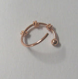 18k Rose Gold Plated Triple Wire Knot Ear Cartilage Hoop Ring 20 gauge 20g