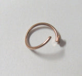 18k Rose Gold Plated Heart Seamless Ear Cartilage Hoop Ring 20 gauge 20g - I Love My Piercings!