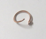 18k Rose Gold Plated Star Seamless Ear Cartilage Hoop Ring 20 gauge 20g - I Love My Piercings!