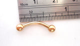 Rose Gold Titanium Curved Barbell VCH Jewelry Hood Clit Clitoral Genital Ring 14 gauge - I Love My Piercings!