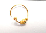 18k Yellow Gold Plated Ball Twist Coil Ear Cartilage Hoop Ring 20 gauge 20g - I Love My Piercings!