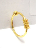 18k Yellow Gold Plated Wire Wrap Ear Cartilage Hoop Ring 20 gauge 20g - I Love My Piercings!