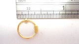 18k Yellow Gold Plated Wire Wrap Ear Cartilage Hoop Ring 20 gauge 20g - I Love My Piercings!