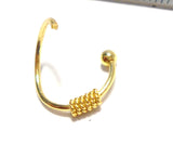 18k Yellow Gold Plated Wire Wrap Ear Cartilage Hoop Ring 20 gauge 20g - I Love My Piercings!