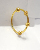 18k Yellow Gold Plated Triple Wire Knot Ear Cartilage Hoop Ring 20 gauge 20g - I Love My Piercings!