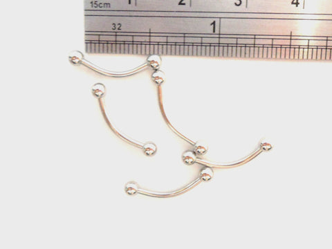 5 Pc Surgical Stainless Steel Curved Piercing Bars 16 gauge 16g 7/16 inch 11 mm - I Love My Piercings!