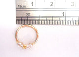 18k Gold Plated Marquise Crystal Seamless Hoop Cartilage Ring 16 gauge 16g 10 mm - I Love My Piercings!