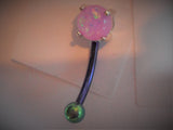 Grade 23 Titanium Light Purple Opal Bar VCH Clit Clitoral Hood Ring 14 gauge - I Love My Piercings!