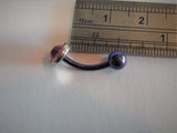 Deep Purple Pure Titanium Fucshia Crystal Gem VCH Vertical Clit Hood 14 gauge - I Love My Piercings!