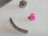 Surgical Steel Pink Opal VCH Clit Clitoral Hood Piercing Jewelry 14 gauge - I Love My Piercings!