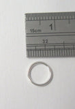 Sterling Silver Seamless Hoop 20 gauge 20g 7mm diameter
