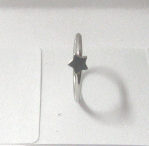 Surgical Steel Star Seamless Ear Cartilage Hoop Ring 20 gauge 20g - I Love My Piercings!