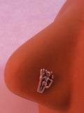 Sterling Silver Nose Stud Pin Ring L Shape Post Devil Pitchfork 20g 20 gauge - I Love My Piercings!