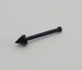 Black Small Spike Spiked Ball End Nose Bone Stud Ring Straight Post 20 gauge 20g - I Love My Piercings!