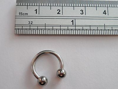 Surgical Steel Curved Barbell Half Hoop Horseshoe Ring 14 gauge 14g 10mm - I Love My Piercings!