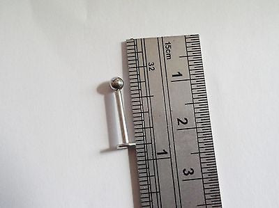 Surgical Steel Internally Threaded Stud Barbell 16 gauge 16g 11mm Post 3mm Ball - I Love My Piercings!