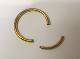 Gold Titanium Seamless Conch Hoop Ring Loose Fit 16 gauge 16g 12 mm Diameter