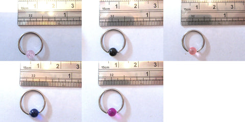 Daith Jewelry for Migraines Acrylic Ball Surgical Steel Hoop Choose Gauge / Diameter - I Love My Piercings!