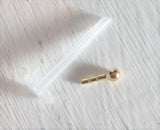 14K Yellow Gold Bioplast Flexible Metal Sensitive Plastic Stud Push Pin 16 gauge