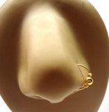 14k Gold Plated Nose Bali Ball Fancy Hoop Jewelry 20 gauge 20g