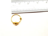 14k Gold Plated Nose Bali Ball Fancy Hoop Jewelry 20 gauge 20g