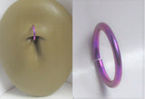 Light Purple Niobium Seamless Hoop Belly Navel Ring 16 gauge 16g 8mm diameter