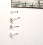 4 pc Sterling Silver Nose Straight Ball End Bones Posts Pins Studs 22 gauge 22g - I Love My Piercings!